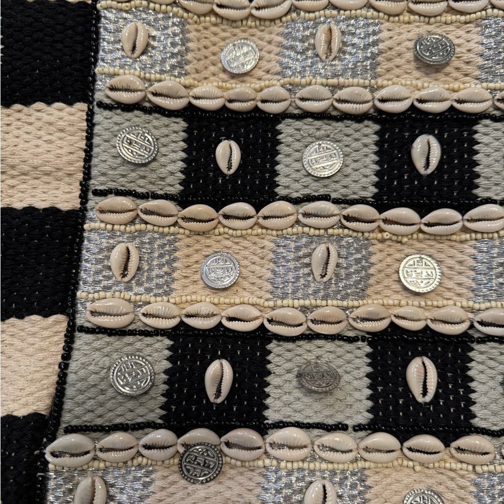 Philia & Agape Black and Cream Boho Natural Jute Tote Bag - Picture 4 of 8